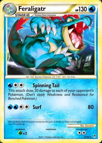 Feraligatr 25/95 Call of Legends Pokemon card