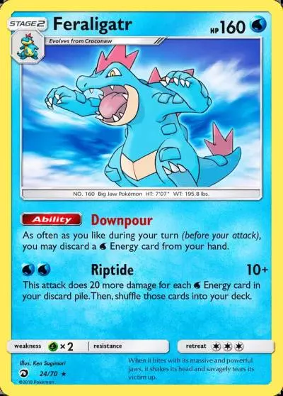 Feraligatr 24/70 Dragon Majesty Pokemon card