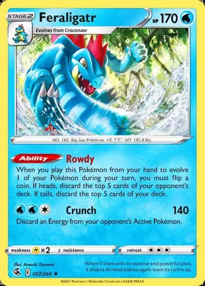 Feraligatr 57/264 Fusion Strike Pokemon card