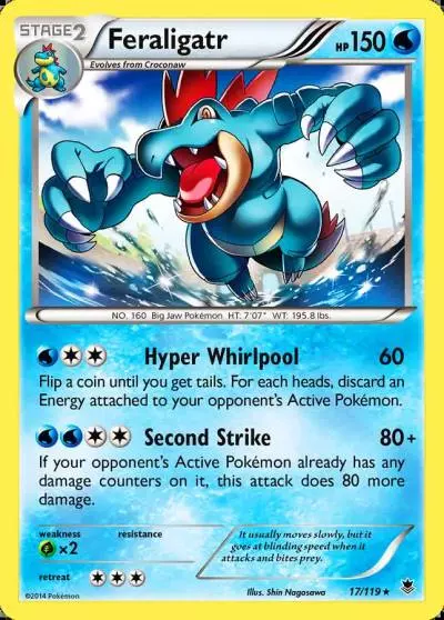 Feraligatr 17/119 Phantom Forces Pokemon card
