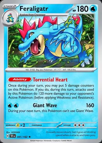 Feraligatr 41/162 Temporal Forces Pokemon card