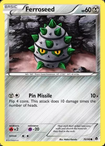 Ferroseed 70/98 Emerging Powers Pokemon card