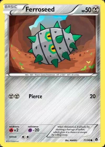 Ferroseed 71/98 Emerging Powers Pokemon card