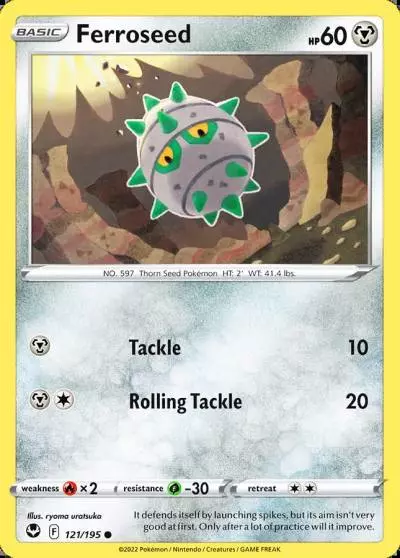 Ferroseed 121/195 Silver Tempest Pokemon card