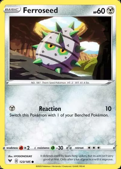 Ferroseed 123/185 Vivid Voltage Pokemon card