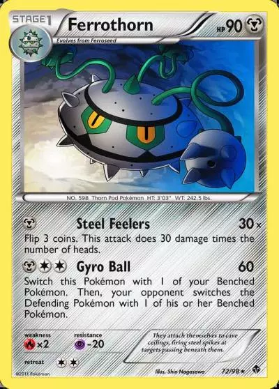 Ferrothorn 72/98 Emerging Powers Pokemon card