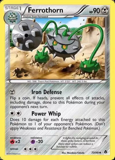 Ferrothorn 73/98 Emerging Powers Pokemon card