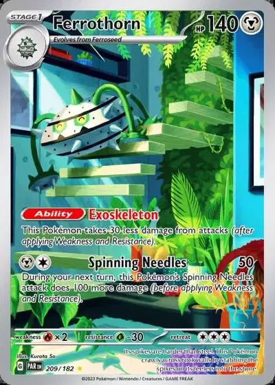 Ferrothorn 209/182 Paradox Rift Pokemon card
