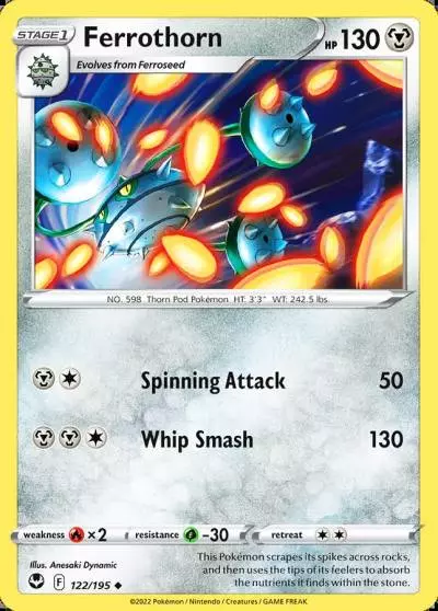 Ferrothorn 122/195 Silver Tempest Pokemon card
