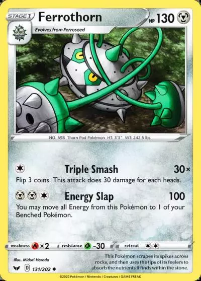 Ferrothorn 131/202 Sword & Shield Pokemon card