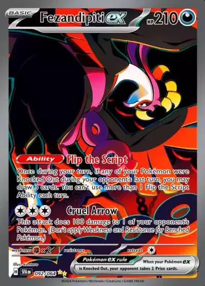 Fezandipiti ex 92/64 Shrouded Fable Pokemon card