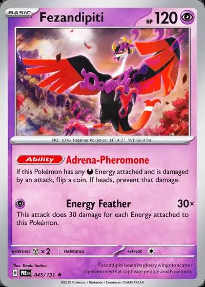 Fezandipiti 45/131 Prismatic Evolutions Pokemon card