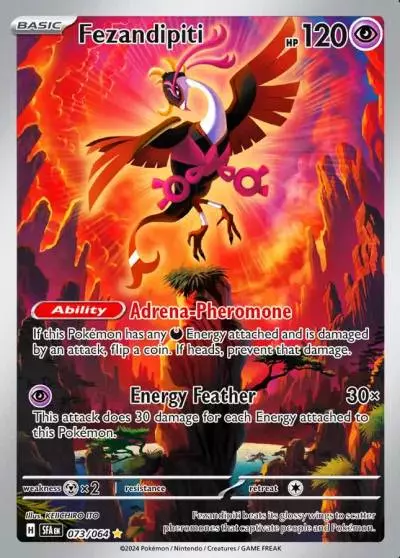 Fezandipiti 73/64 Shrouded Fable Pokemon card