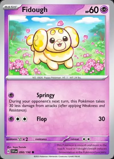 Fidough 98/198 Scarlet & Violet Pokemon card