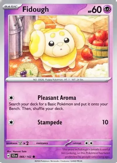 Fidough 66/142 Stellar Crown Pokemon card