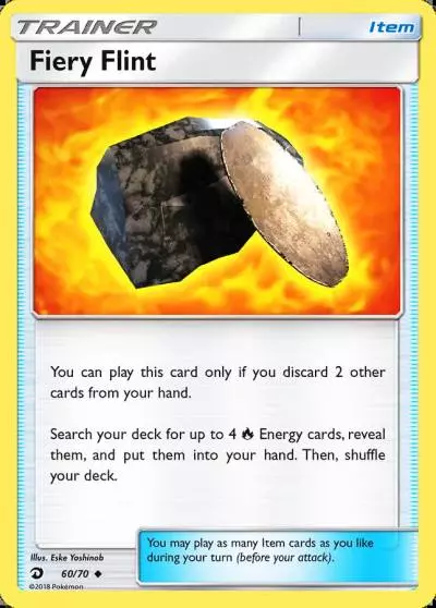 Fiery Flint 60/70 Dragon Majesty Pokemon card