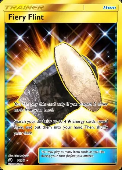 Fiery Flint 76/70 Dragon Majesty Pokemon card