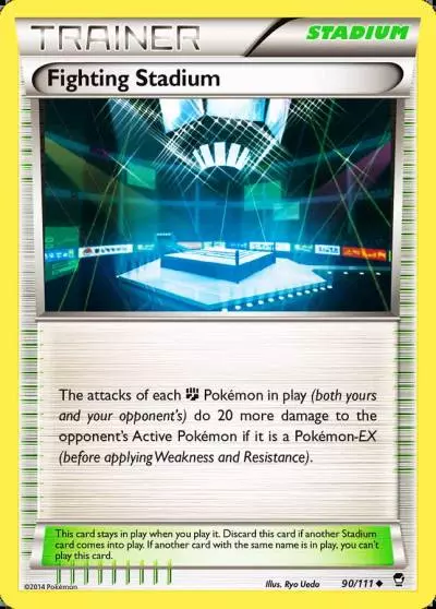 Fighting Stadium 90/111 Furious Fists Pokemon card