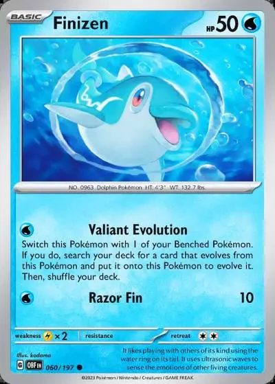 Finizen 60/197 Obsidian Flames Pokemon card
