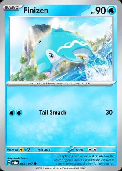 Finizen 61/197 Obsidian Flames Pokemon card