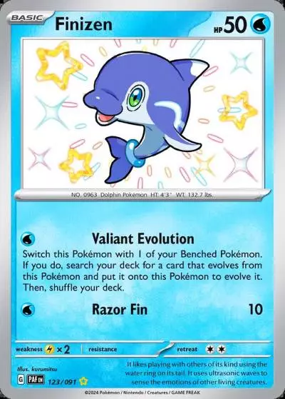 Finizen 123/91 Paldean Fates Pokemon card