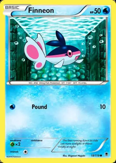 Finneon 18/119 Phantom Forces Pokemon card
