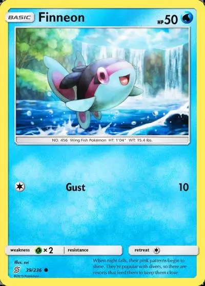 Finneon 39/236 Unified Minds Pokemon card