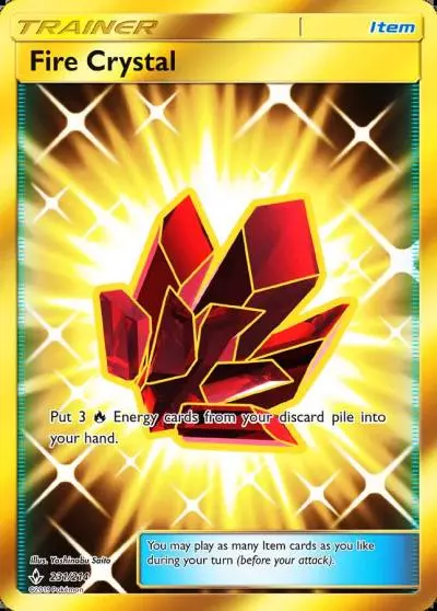 Fire Crystal 231/214 Unbroken Bonds Pokemon card