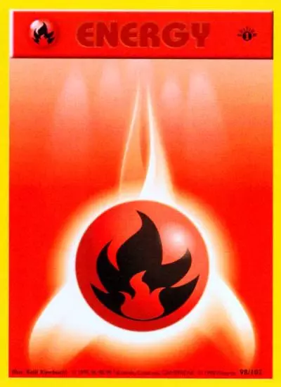 Fire Energy 98/102 Base Pokemon card