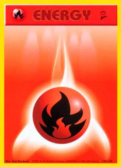 Fire Energy 126/130 Base Set 2 Pokemon card