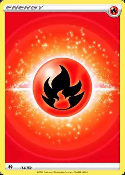Fire Energy 153/159 Crown Zenith Pokemon card