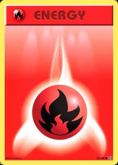 Fire Energy 92/108 Evolutions Pokemon card