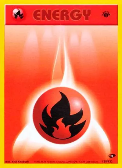 Fire Energy 128/132 Gym Challenge Pokemon card