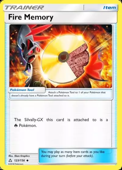 Fire Memory 123/156 Ultra Prism Pokemon card