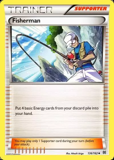 Fisherman 136/162 BREAKthrough Pokemon card