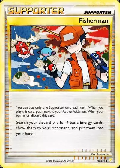 Fisherman 92/123 HeartGold & SoulSilver Pokemon card