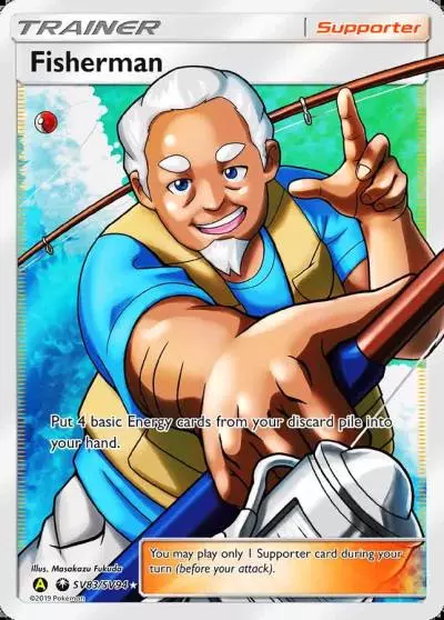 Fisherman SV83/94 Hidden Fates Shiny Vault Pokemon card