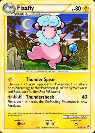 Flaaffy 43/95 Call of Legends Pokemon card
