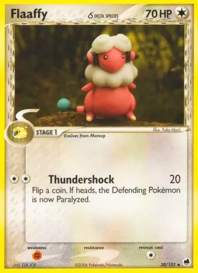 Flaaffy δ 30/101 Dragon Frontiers Pokemon card