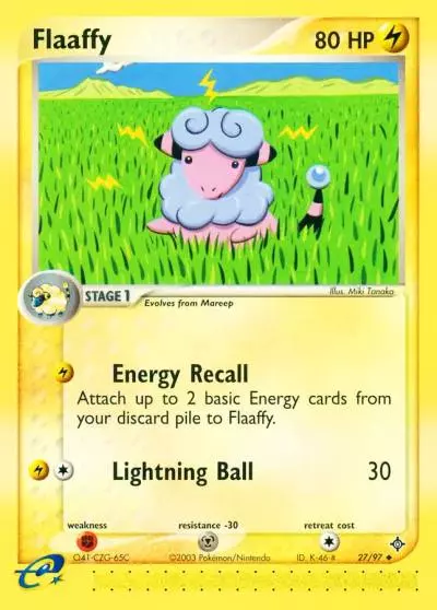 Flaaffy 27/97 Dragon Pokemon card