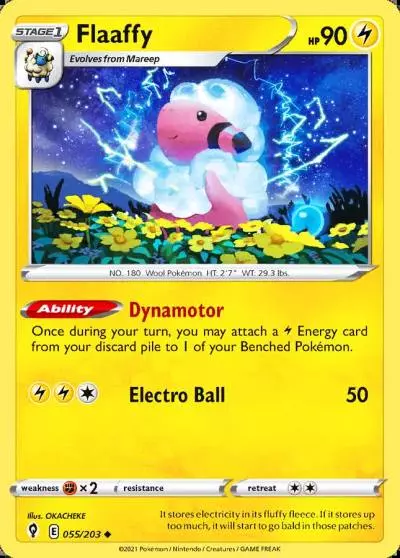 Flaaffy 55/203 Evolving Skies Pokemon card