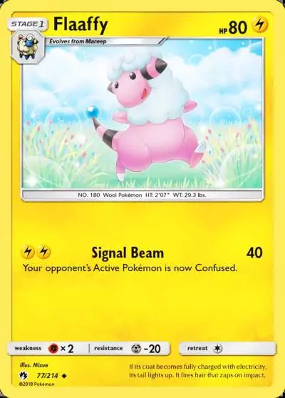 Flaaffy 77/214 Lost Thunder Pokemon card