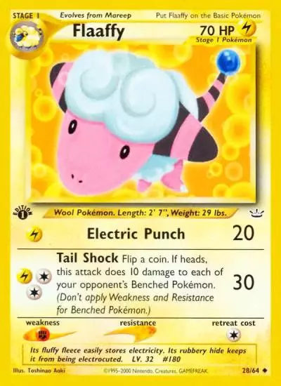 Flaaffy 28/64 Neo Revelation Pokemon card