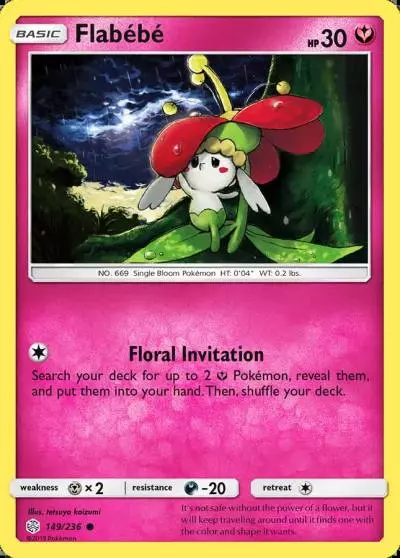 Flabébé 149/236 Cosmic Eclipse Pokemon card