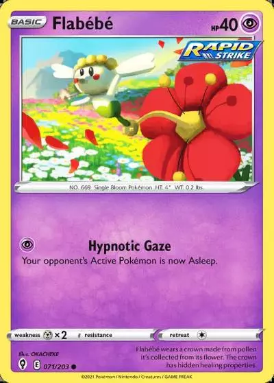 Flabébé 71/203 Evolving Skies Pokemon card