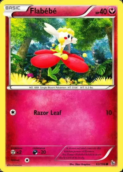 Flabébé 63/106 Flashfire Pokemon card