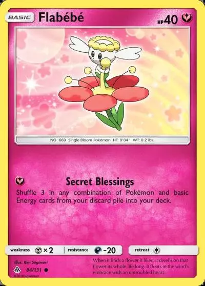 Flabébé 84/131 Forbidden Light Pokemon card