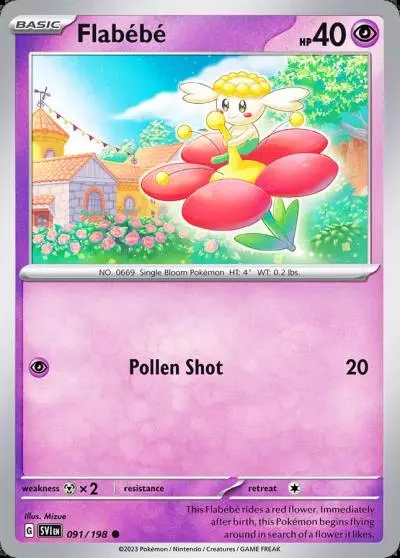 Flabébé 91/198 Scarlet & Violet Pokemon card