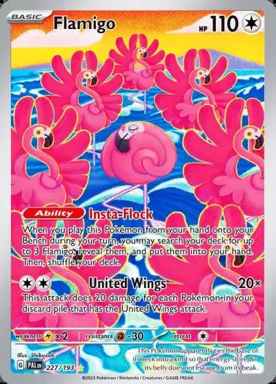 Flamigo 227/193 Paldea Evolved Pokemon card
