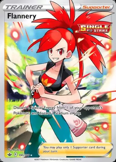 Flannery 191/198 Chilling Reign Pokemon card